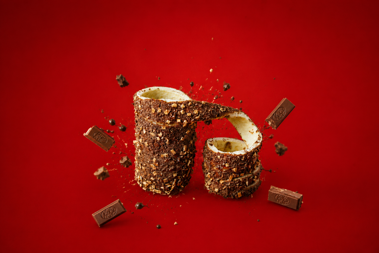 Crunchy Kürtőskalács roppanós ostyadarabokkal made with KITKAT® Mix-in