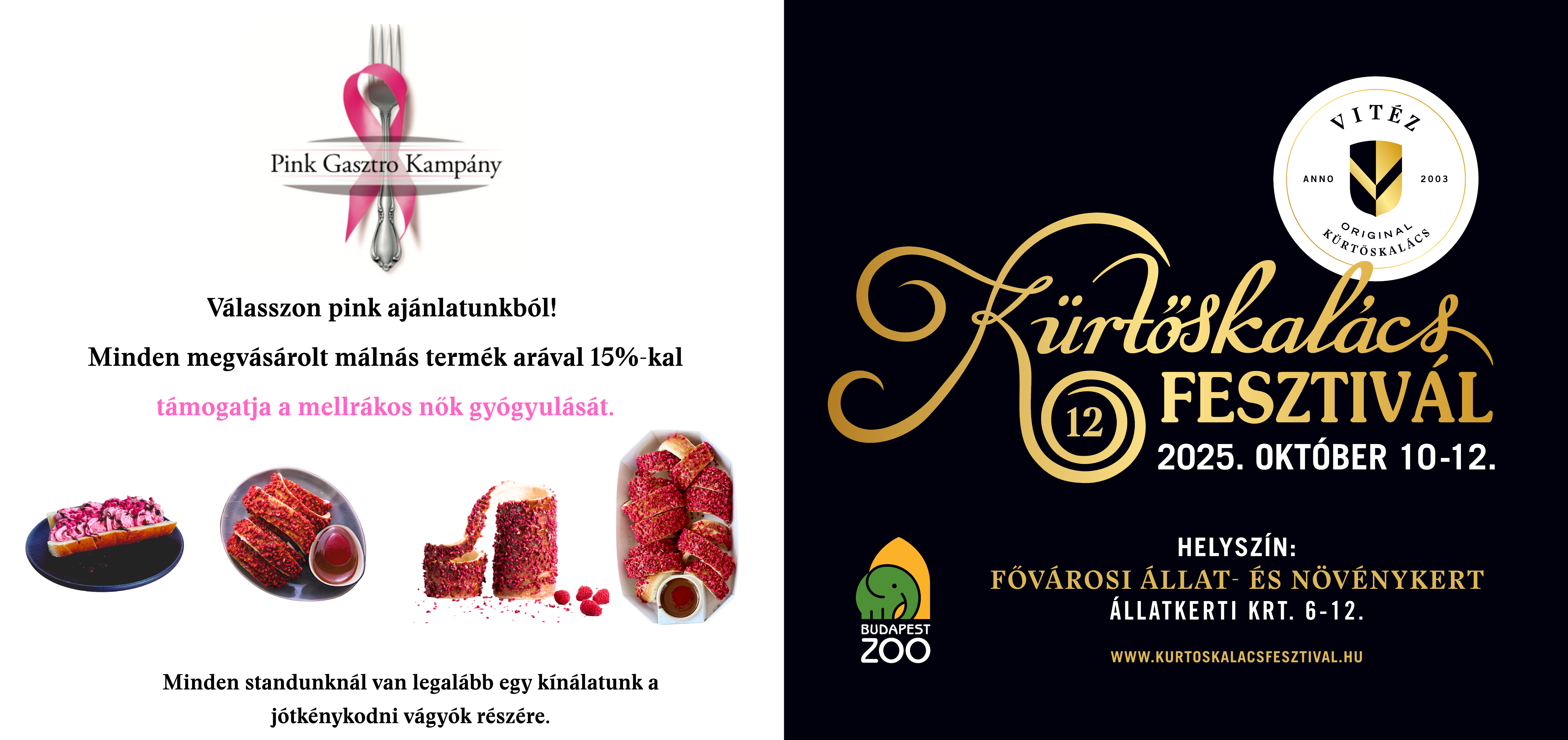 Kürtőskalács fesztival Pink Gasztro KampányVitéz Kürtős
