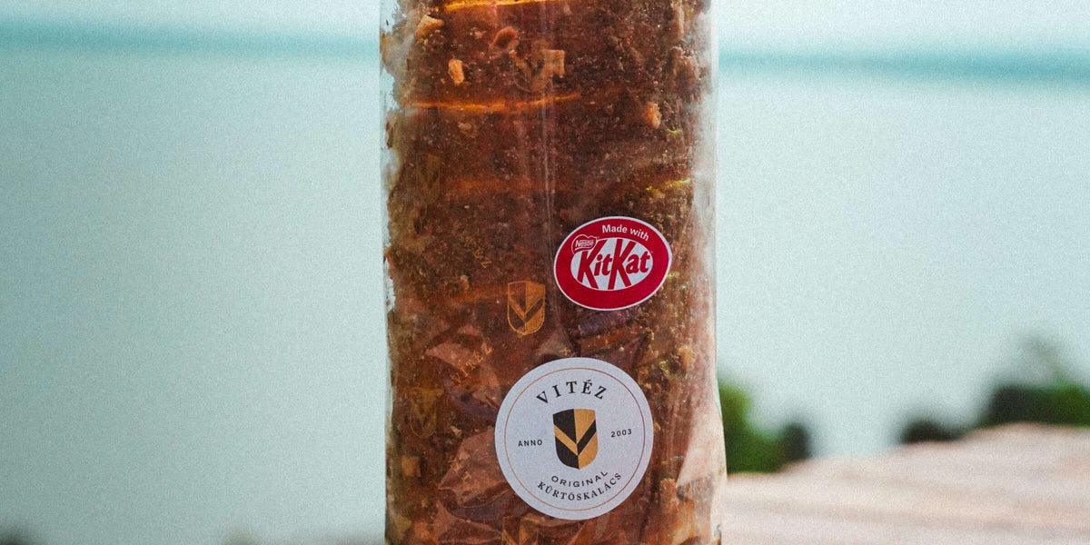 Crunchy kürtőskalács made with Kitkat - Tihany