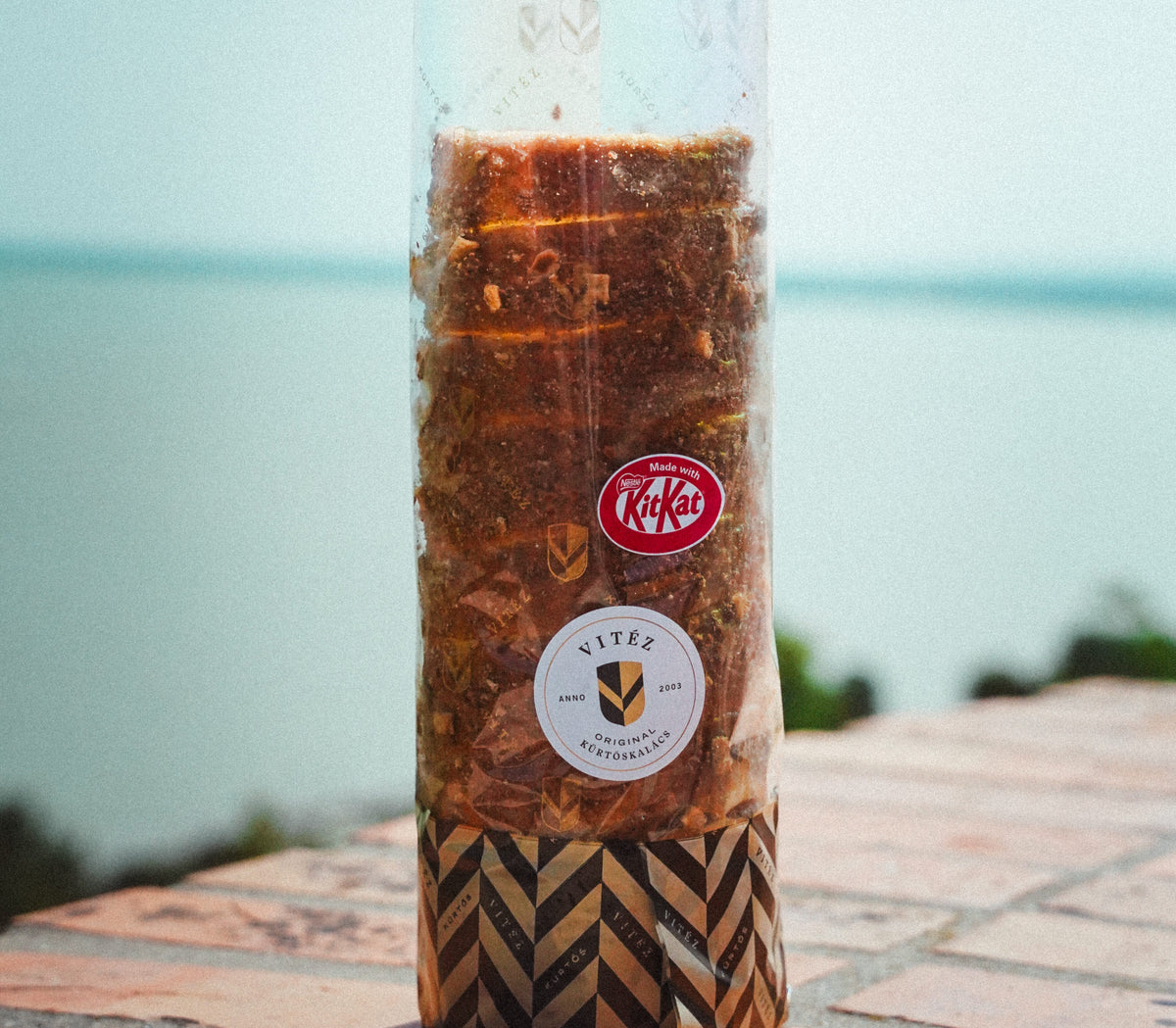 Crunchy kürtőskalács made with Kitkat - Tihany